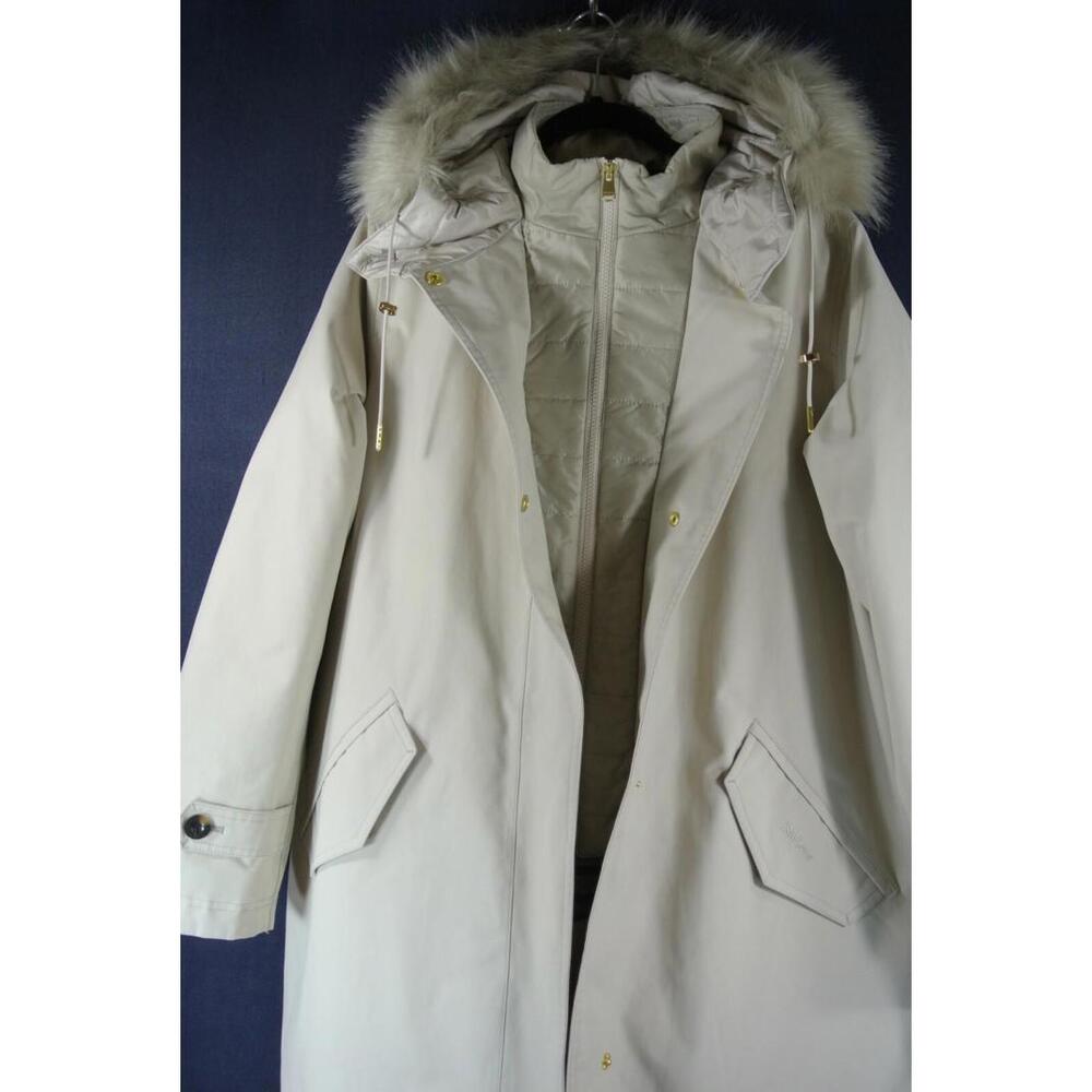 NWD, Barbour Braan Waterproof Faux Fur Trim Hooded Parka In Mist Size 12 #C4626 - Picture 2 of 8